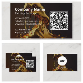 Cartão De Visita Código QR de Pintura