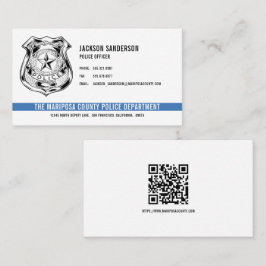 Cartão De Visita Código QR de Polícia do Departamento de Polícia Pe