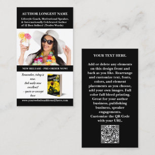 Cartão De Visita Código QR de Promoção do Livro de Auto-falante do 