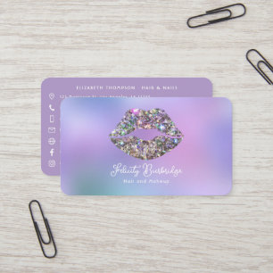 Cartão De Visita Código QR de Salão de Beleza