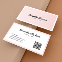 Código QR de Tipografia de Script de Borda Cor-de-