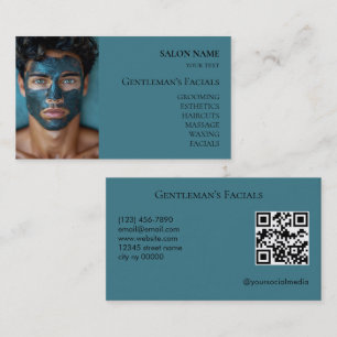 Cartão De Visita Código QR de tratamentos faciais de cuidados com a