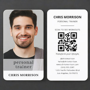 Cartão De Visita Código QR de Treinamento Pessoal de Fitness Foto