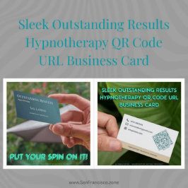 Cartão De Visita Código QR de URL de Hipnoterapia de Resultados Exc