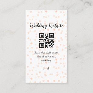 Cartão De Visita Código QR de verificação do site de casamento lara