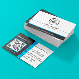Cartão De Visita Código QR de verificação personalizada do logot