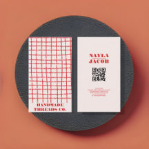 Código QR de Verificação Rosa Vermelho Ousado para