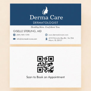 Cartão De Visita Código QR Dermatologista Consultório Médico de Der