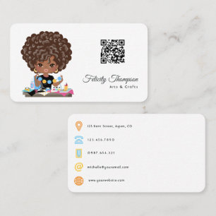 Cartão De Visita Código QR do Afro Crafter