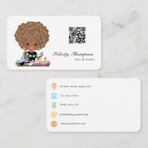 Cartão De Visita Código QR do Afro Crafter