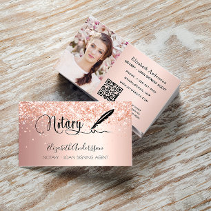 Cartão De Visita Código QR do agente assinante do empréstimo notari