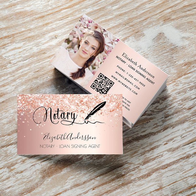 Cartão De Visita Código QR do agente assinante do empréstimo notari (Criador carregado)