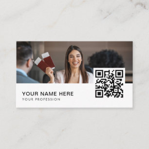 Cartão De Visita Código QR do agente viagem
