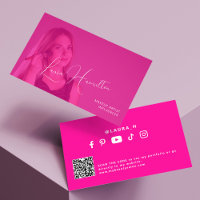 CÓDIGO QR do artista da camada de fotos rosa-quent