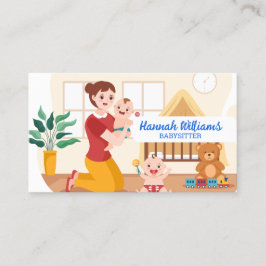 Cartão De Visita Código QR do Babysitter
