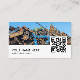 Cartão De Visita Código QR do coletor de metal de sucata