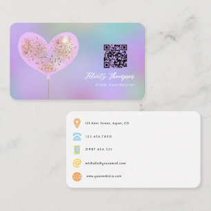 Cartão De Visita Código QR do Coordenador de Eventos