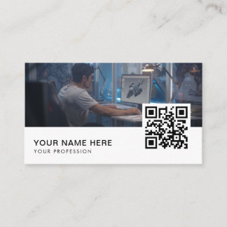 Cartão De Visita Código QR do designer de jogos de vídeo