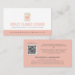 Cartão De Visita Código QR do Fabricante de Velas Artesanais Modern