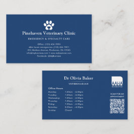 Cartão De Visita Código QR do Hospital Veterinário / Animal