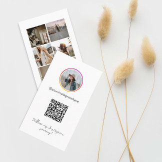 Cartão De Visita Código QR do Instagram 7 Foto Mídia Social