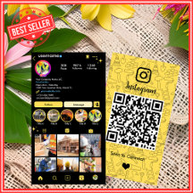 Código QR do Instagram Amarelo de Construção Indus