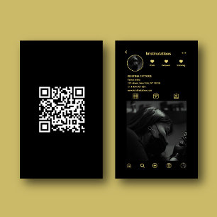 Cartão De Visita Código QR do Instagram de Fotografia do Artista de