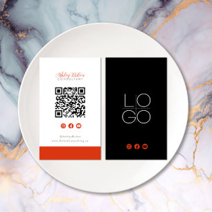 Cartão De Visita Código QR do Instagram Facebook YouTube para Mídia