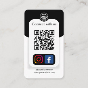 Cartão De Visita Código QR do Instagram no Facebook   Mídia social