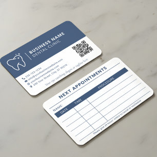 Cartão De Visita Código QR do Lembrete de Compromisso de Dentista M