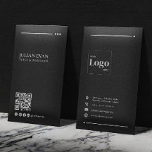 Código QR do LinkedIn Profissional Negro Moderno