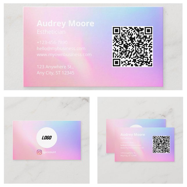 Cartão De Visita Código QR do Logotipo (Logo QR Code Business Card
)