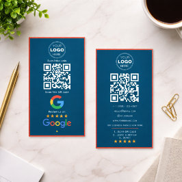 Cartão De Visita Código QR do Logotipo da Análise de Negócios Perso