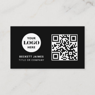 Cartão De Visita Código QR do Logotipo da Empresa