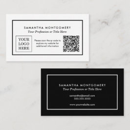 Cartão De Visita Código QR do Logotipo da Empresa Moderna Personali