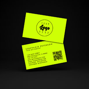 Cartão De Visita Código QR do Logotipo da Empresa Personalizado em