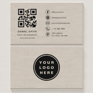Cartão De Visita Código QR do logotipo da empresa profissional em l