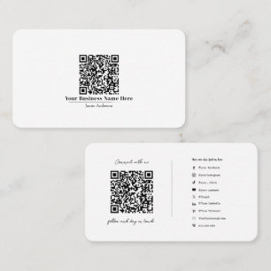 Cartão De Visita Código QR do Logotipo de Conexão de Mídia Social