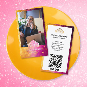 Cartão De Visita Código QR do logotipo de Imobiliário Profissional