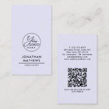 Código QR do Logotipo de Lavanda Genérico Profissi