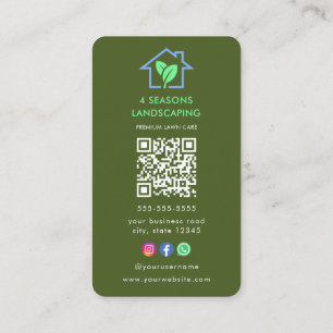 Cartão De Visita Código Qr do Logotipo de Proteção Leitura para Pai