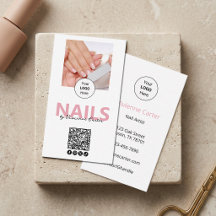 Código QR do Logotipo em Script Rosa Choque Foto S