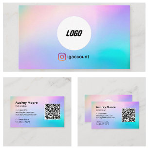 Cartão De Visita Código QR do Logotipo Esteticista