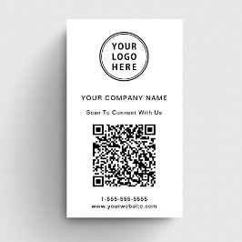 Cartão De Visita Código QR do logotipo moderno