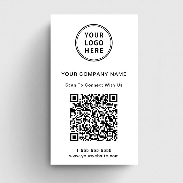 Cartão De Visita Código QR do logotipo moderno (Capture attention, make connections, and leave a lasting impression with our modern QR business card)