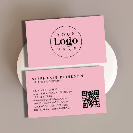 Cartão De Visita Código QR do Logotipo Personalizado da Empresa, ro