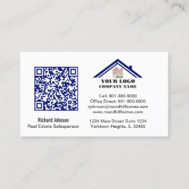 Cartão De Visita Código QR do Logotipo Profissional Imobiliário