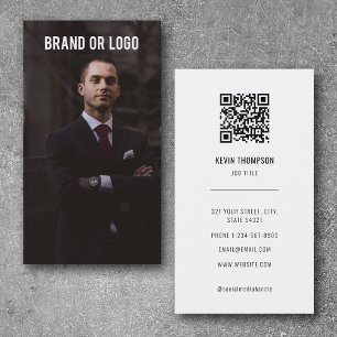 Cartão De Visita Código QR do logotipo profissional moderno para em