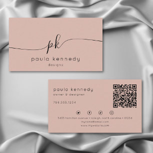 Cartão De Visita Código QR do Mínimo Elegante Elegante Mínimo Moder