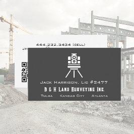 Cartão De Visita Código QR do Modern Land Surveyor